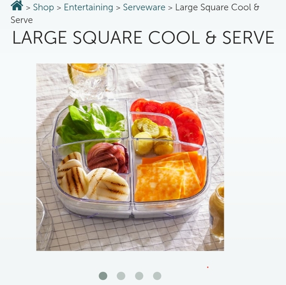 Pampered Chef Large Square Cool and Serve - Picture 2 of 5